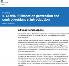 2  COVID-19 Infection Prevention And Control Guidance  Introduction - GOV UK